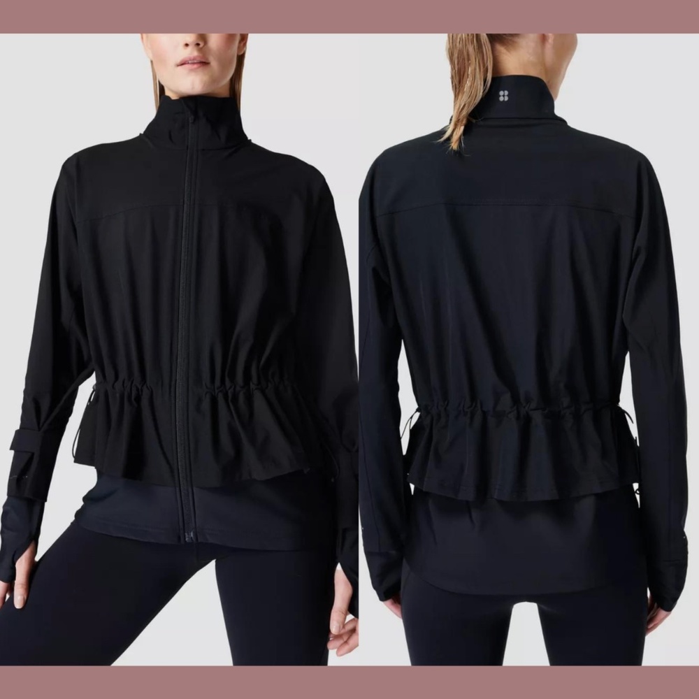 NWT $148 Sweaty Betty [‎ Small ] Fast Lane Running Jacket in Black